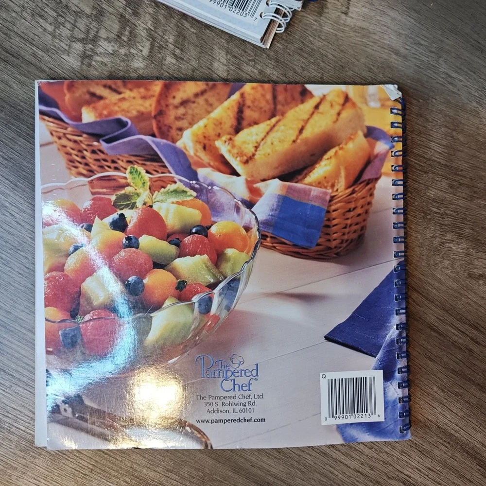 Pampered Chef Cookbook Set 4 Books OS Multicolor Spiral‎ Bound Recipe Collection